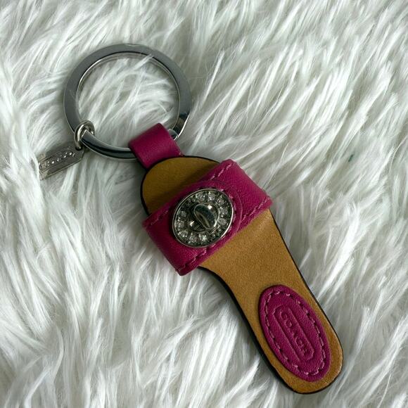 y2k COACH Sandal Bag Charm Key Chain - Picture 1 of 5